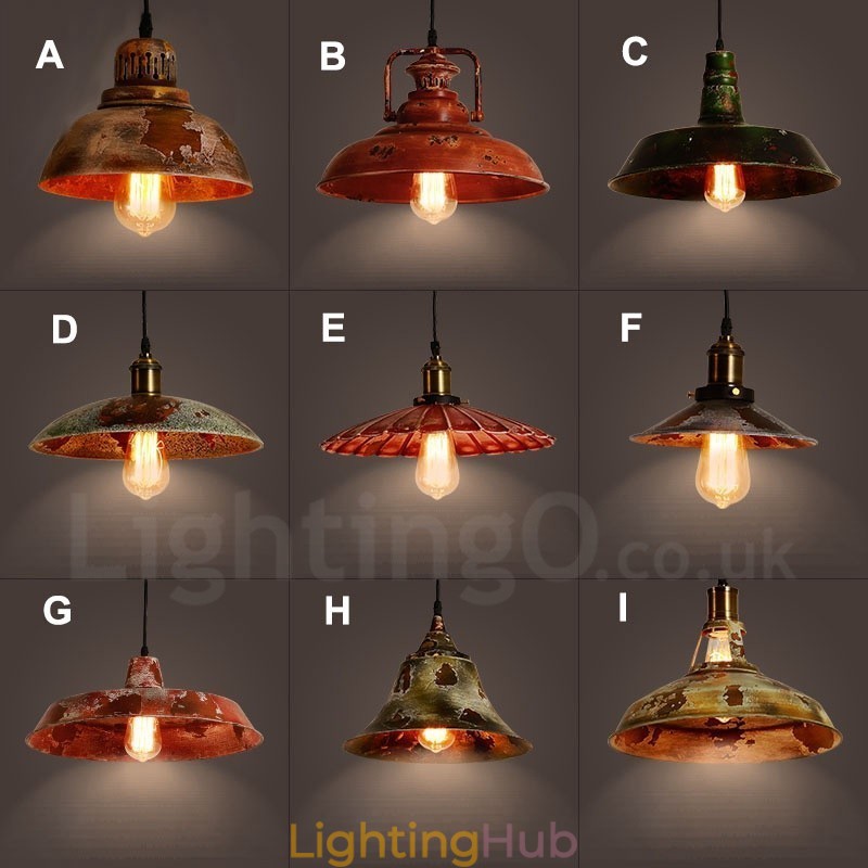 1 Light Rustic Lodge Retro Vintage Pendant Light Loft