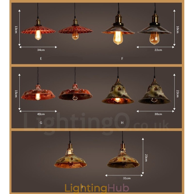 1 Light Rustic Lodge Retro Vintage Pendant Light Loft