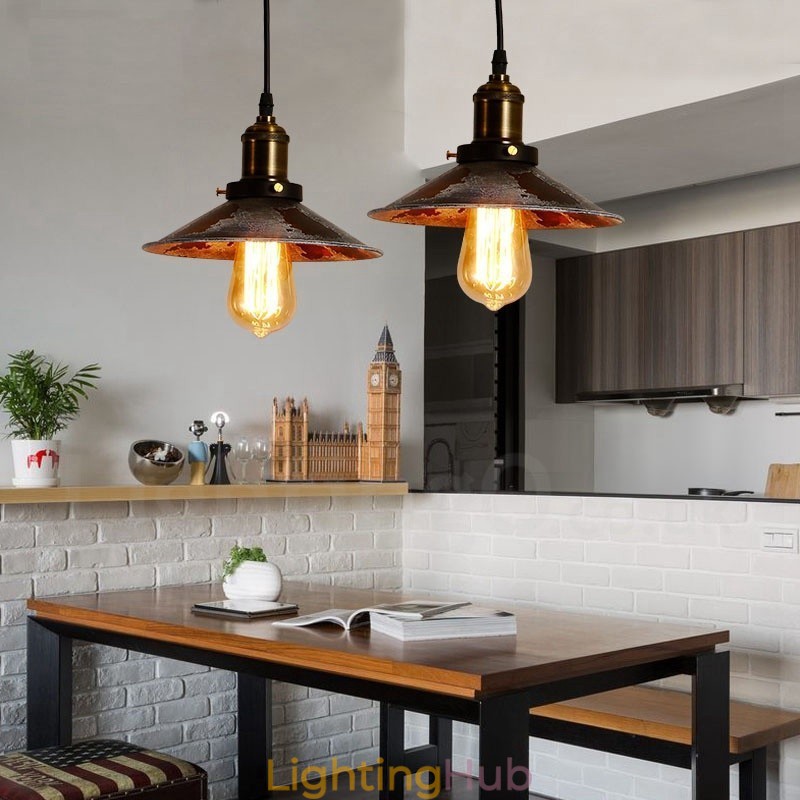 1 Light Rustic Lodge Retro Vintage Pendant Light Loft