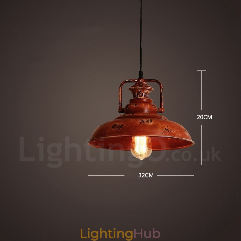 1 Light Rustic Lodge Retro Vintage Pendant Light Loft