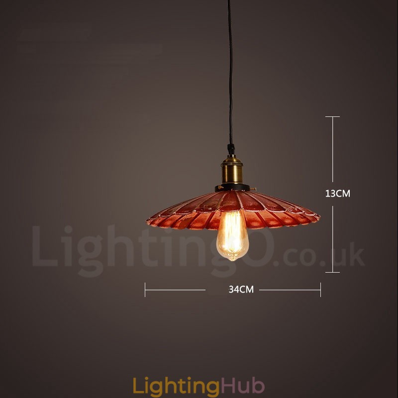1 Light Rustic Lodge Retro Vintage Pendant Light Loft
