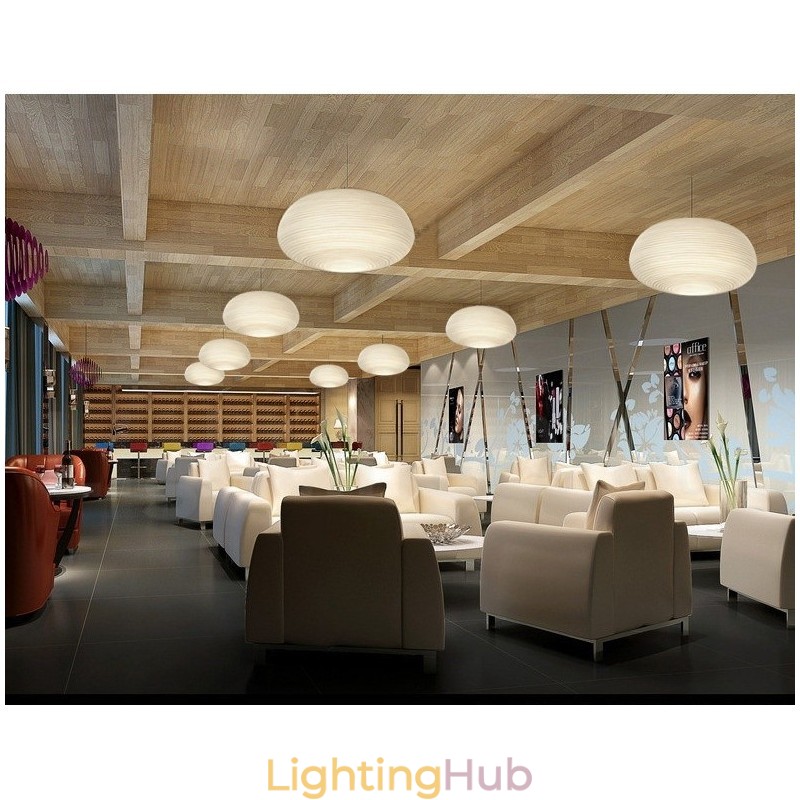 1 Light Modern Contemporary Pendant Light Ceiling Lamp with Glass Shade