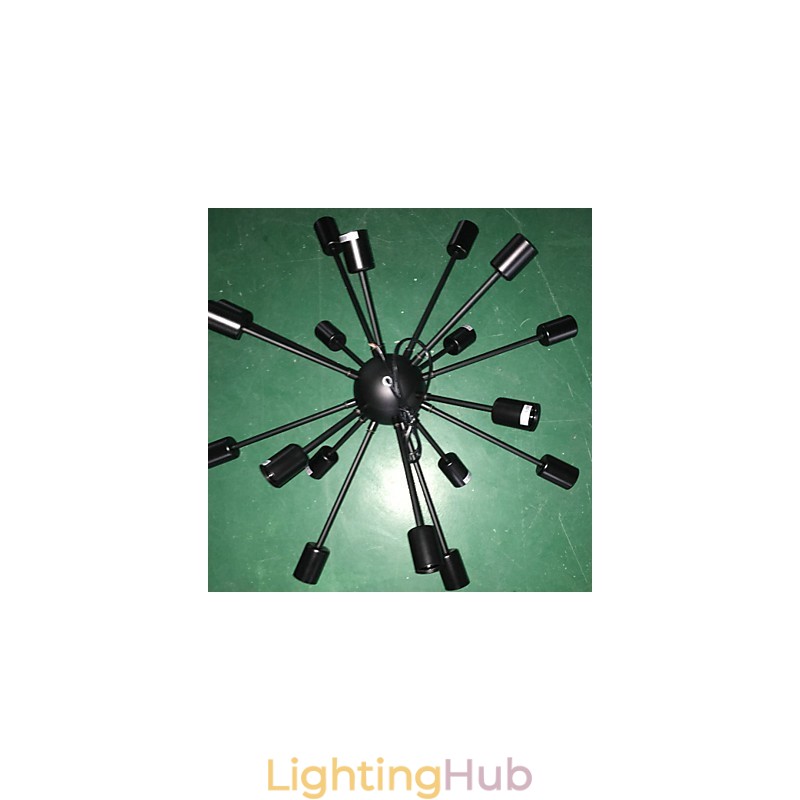 North American Style Minimalist Radial 18 Light Chandelier