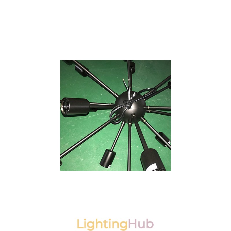 North American Style Minimalist Radial 18 Light Chandelier