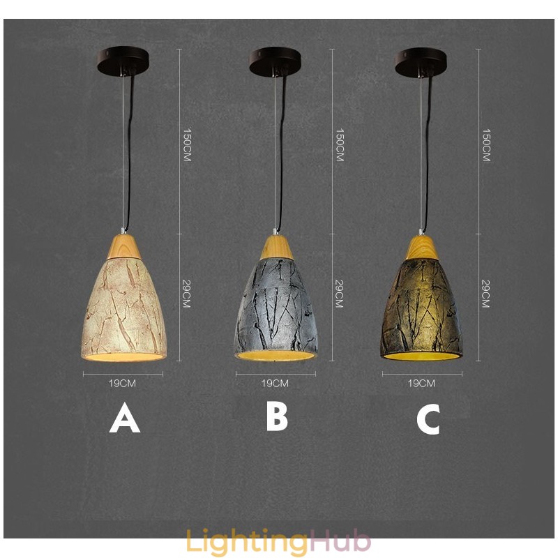 1 Light Cement Modern Contemporary Pendant Light Ceiling Lamp