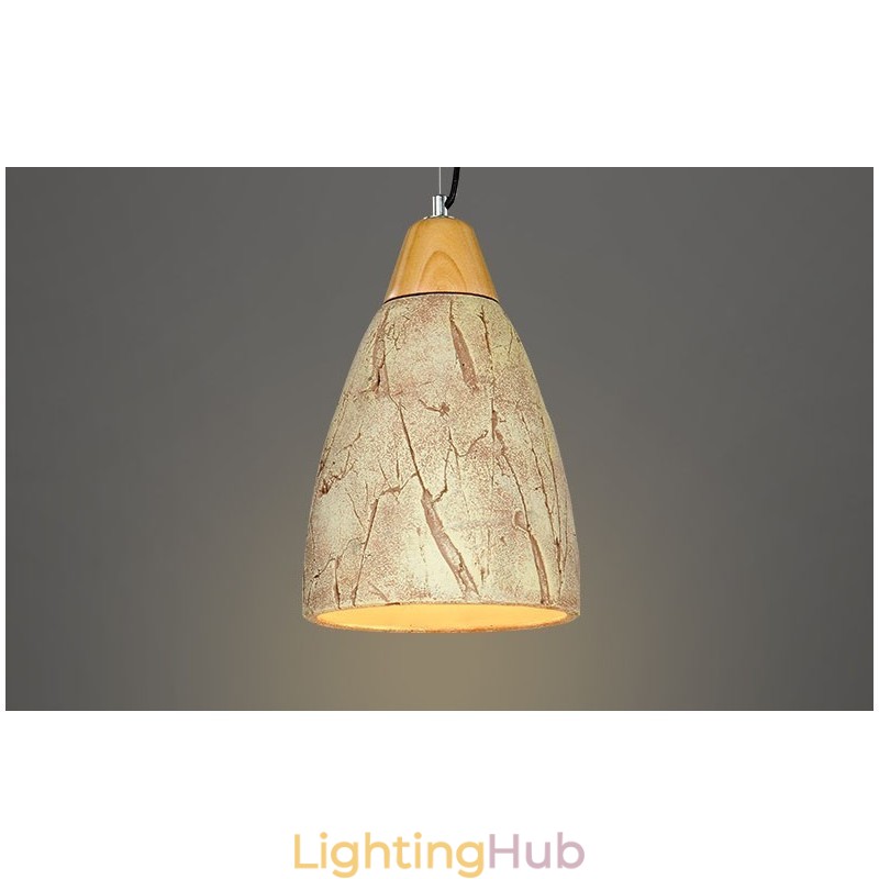1 Light Cement Modern Contemporary Pendant Light Ceiling Lamp