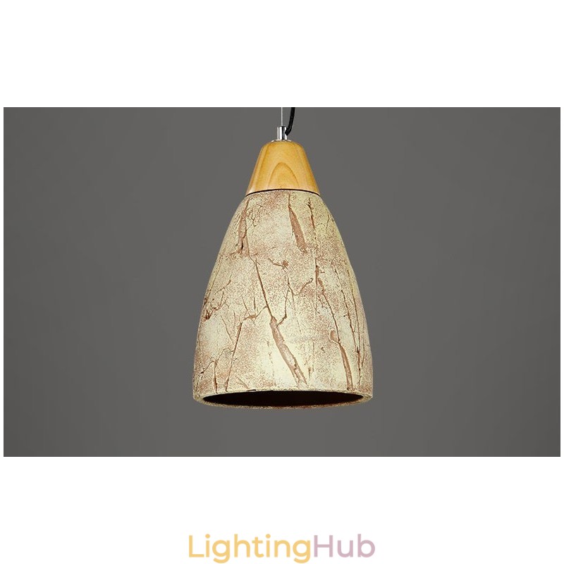 1 Light Cement Modern Contemporary Pendant Light Ceiling Lamp