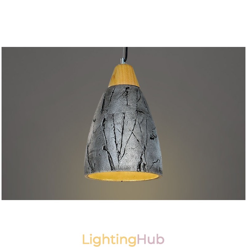 1 Light Cement Modern Contemporary Pendant Light Ceiling Lamp