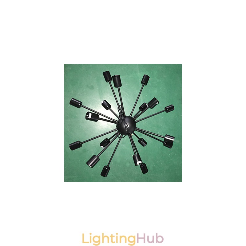 North American Style Minimalist Radial 18 Light Chandelier
