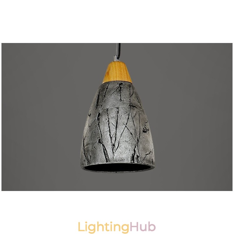 1 Light Cement Modern Contemporary Pendant Light Ceiling Lamp