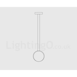 1 Light Cement Modern Contemporary Pendant Light Ceiling Lamp
