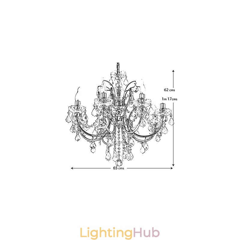 Elegant Crystal Chandelier with 8 Lights