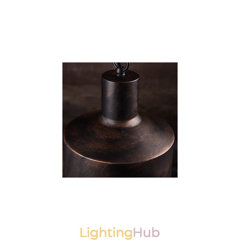 Chandelier Rustic Lodge Drum Metal Pendant Light