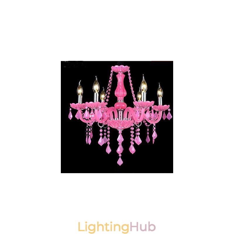 Coffee lamp Project Light Candle Crystal Hanging Lamp Pink