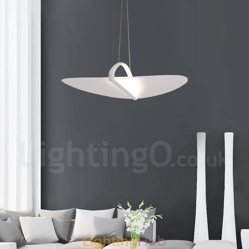 Modern Contemporary 1 Light Acrylic Pendant Light with Steel Shade