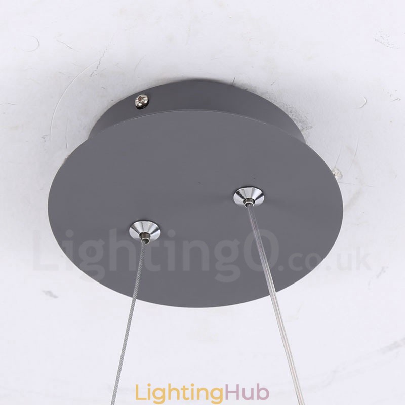 Modern Contemporary 1 Light Acrylic Pendant Light with Steel Shade