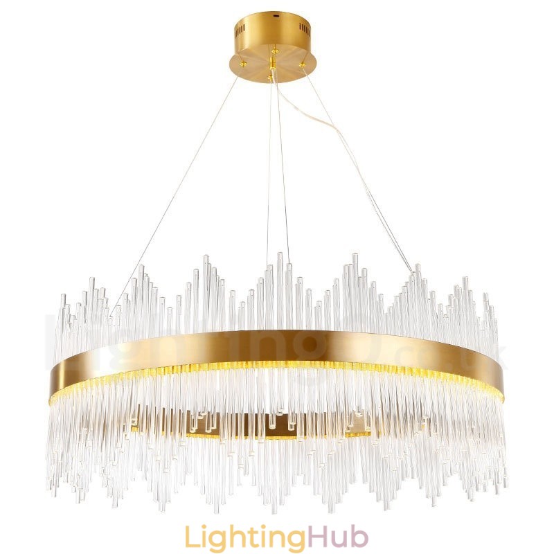 Modern Contemporary Light Steel Pendant Light with Glass Shade