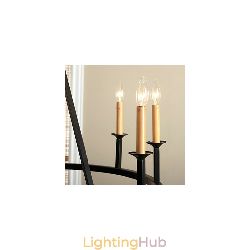 Country Mini Style Painting Metal Chandelier