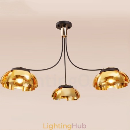 Modern Contemporary 3 Light Steel Chandelier with Acrylic Shade Modern Contemporary 3 Light Steel Chandelier with Acrylic Shade
