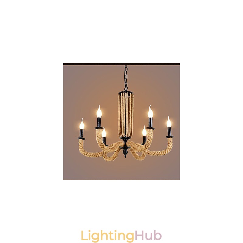 Retro Rope Chandelier Iron lamp