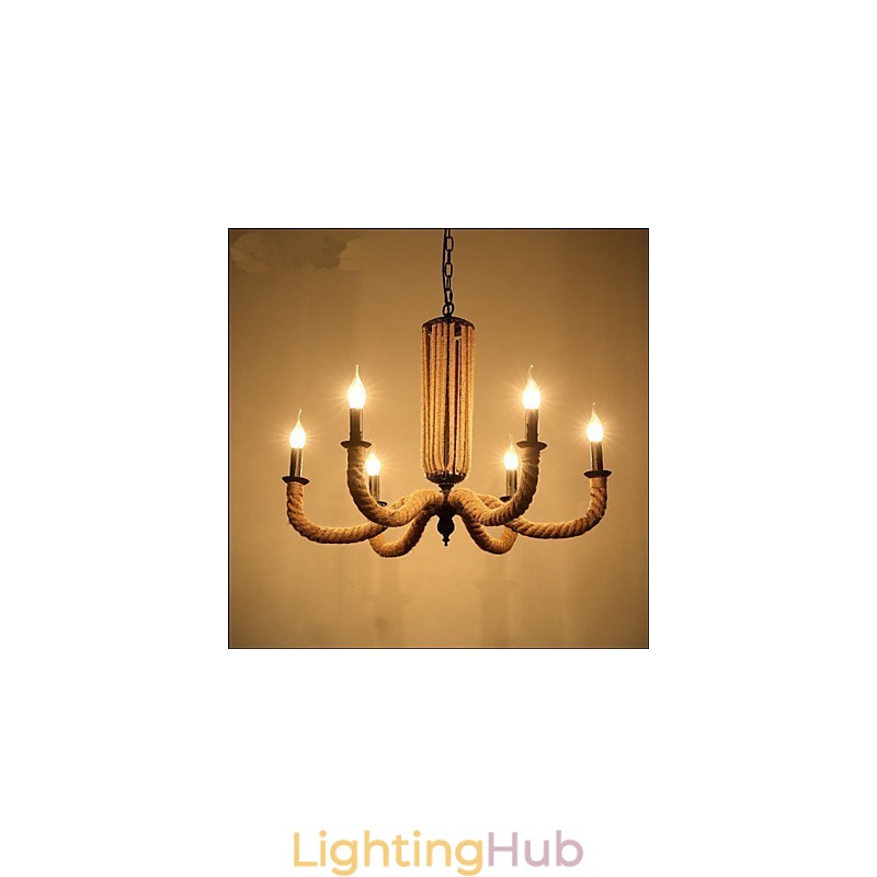Retro Rope Chandelier Iron lamp