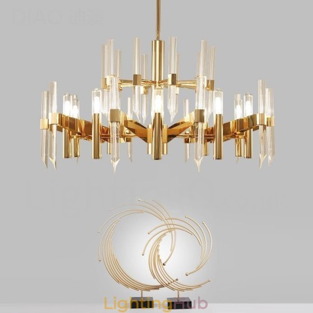 Modern Contemporary 18 Light Aluminum Alloy Chandelier with Crystal Shade Modern Contemporary 18 Light Aluminum Alloy Chandelier with Crystal Shade