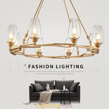 Modern Contemporary 8 Light Steel Pendant Light with Glass Shade Modern Contemporary 8 Light Steel Pendant Light with Glass Shade