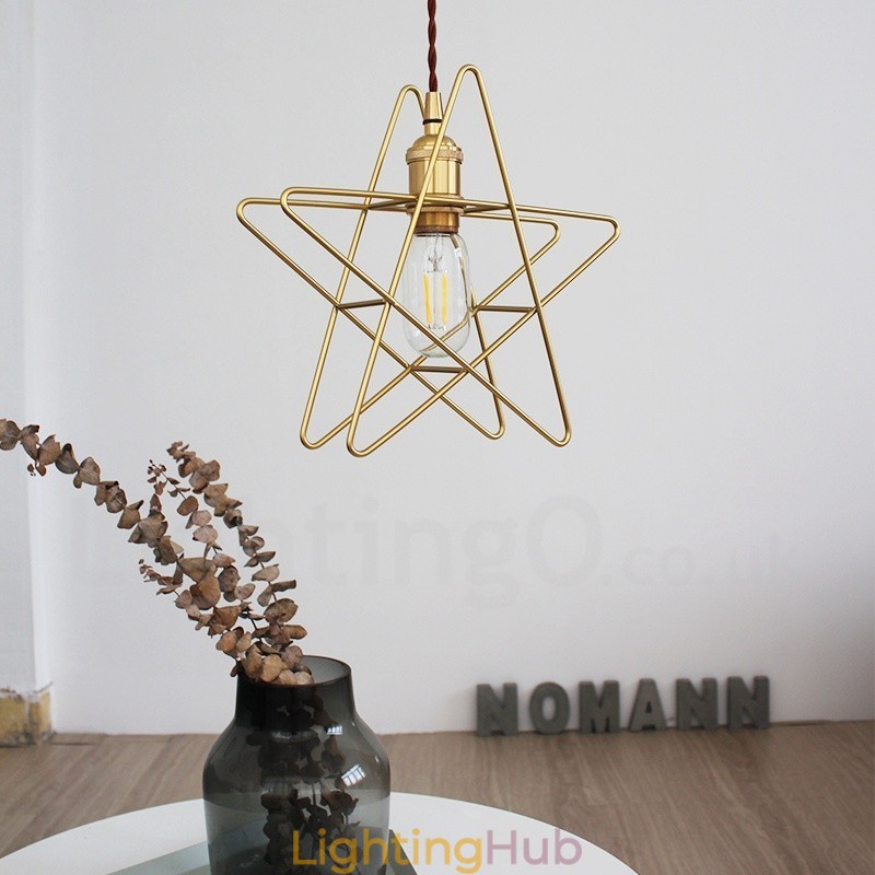 Modern Contemporary 1 Light Brass Pendant Light with Shade