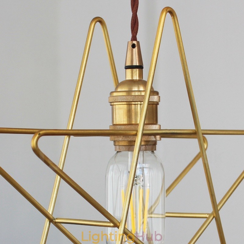 Modern Contemporary 1 Light Brass Pendant Light with Shade
