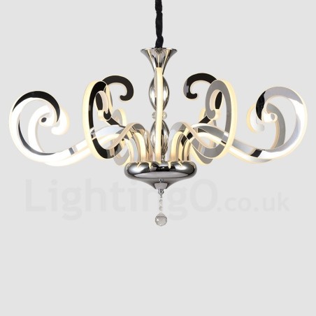 Modern Contemporary 12 Light Steel Chandelier with Acrylic Shade Modern Contemporary 12 Light Steel Chandelier with Acrylic Shade