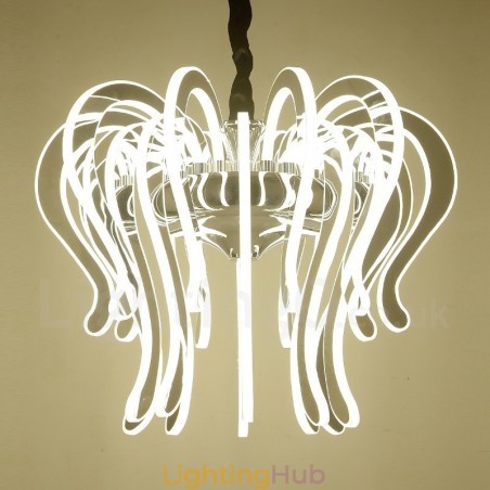 Modern Contemporary 20 Light Steel Chandelier with Acrylic Shade Modern Contemporary 20 Light Steel Chandelier with Acrylic Shade