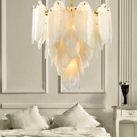 Modern Contemporary 6 Light Steel Pendant Light with Glass Shade Modern Contemporary 6 Light Steel Pendant Light with Glass Shade