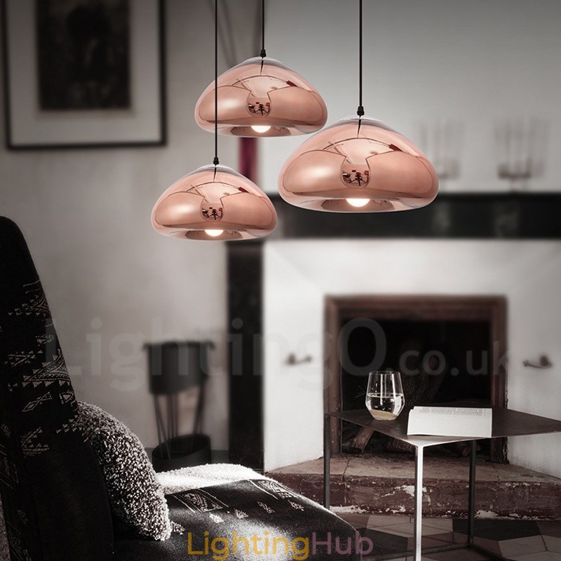 Modern Contemporary 1 Light Glass Pendant Light with Glass Shade