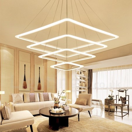 Modern Contemporary 4 Light Aluminum Alloy Pendant Light with Acrylic Shade Modern Contemporary 4 Light Aluminum Alloy Pendant Light with Acrylic Shade