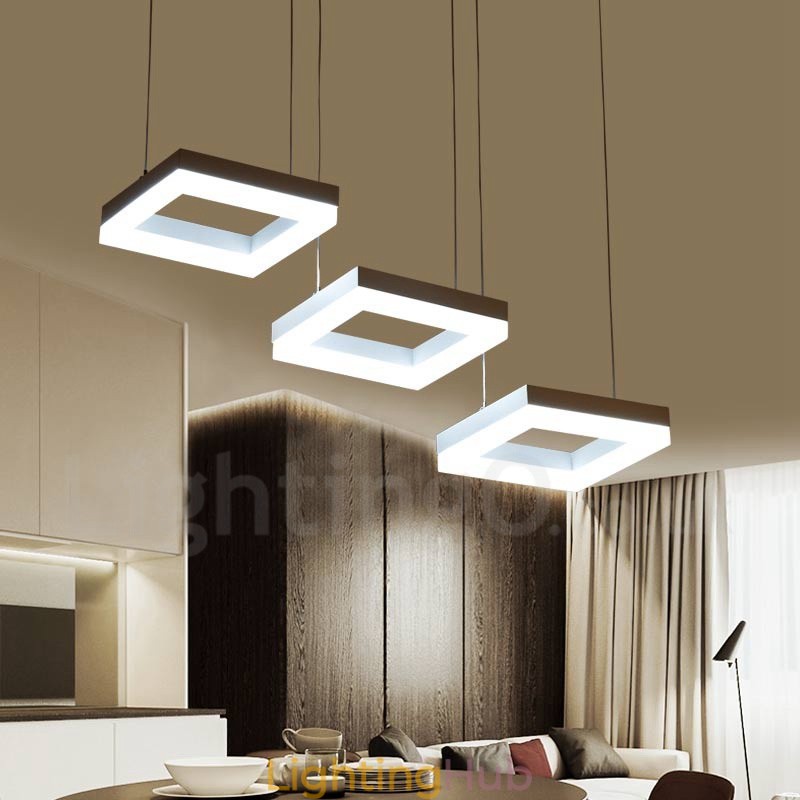 Modern Contemporary 3 Light Aluminum Alloy Pendant Light with Acrylic Shade
