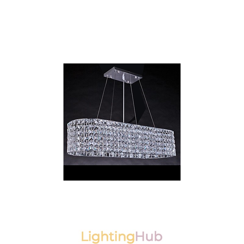 Modern Contemporary Chrome Crystal Chandelier
