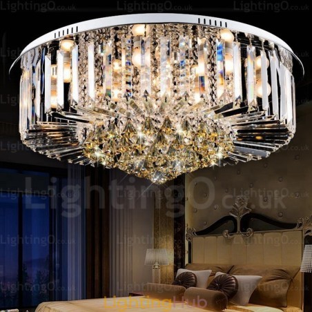 6 Light Modern Contemporary Ceiling Lights with Crystal Shade 6 Light Modern Contemporary Ceiling Lights with Crystal Shade