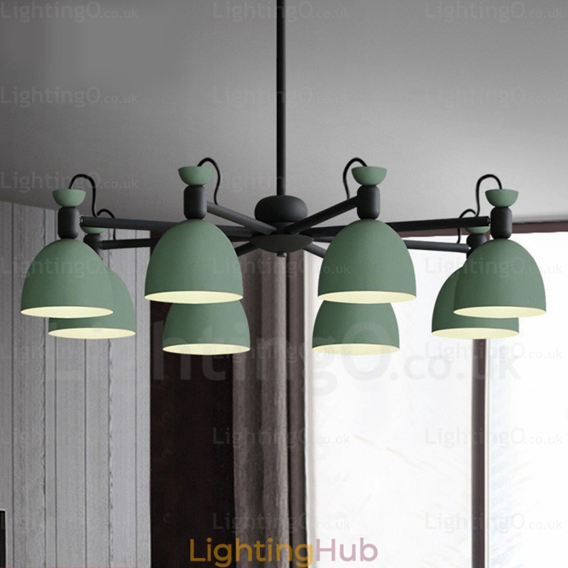 8 Light Nordic Chandelier with Aluminium Alloy Shade
