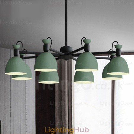 8 Light Nordic Chandelier with Aluminium Alloy Shade