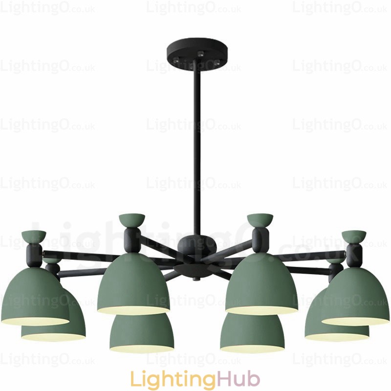 8 Light Nordic Chandelier with Aluminium Alloy Shade