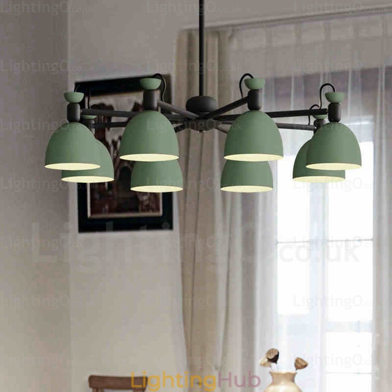 8 Light Nordic Chandelier with Aluminium Alloy Shade