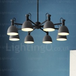 8 Light Nordic Chandelier with Aluminium Alloy Shade
