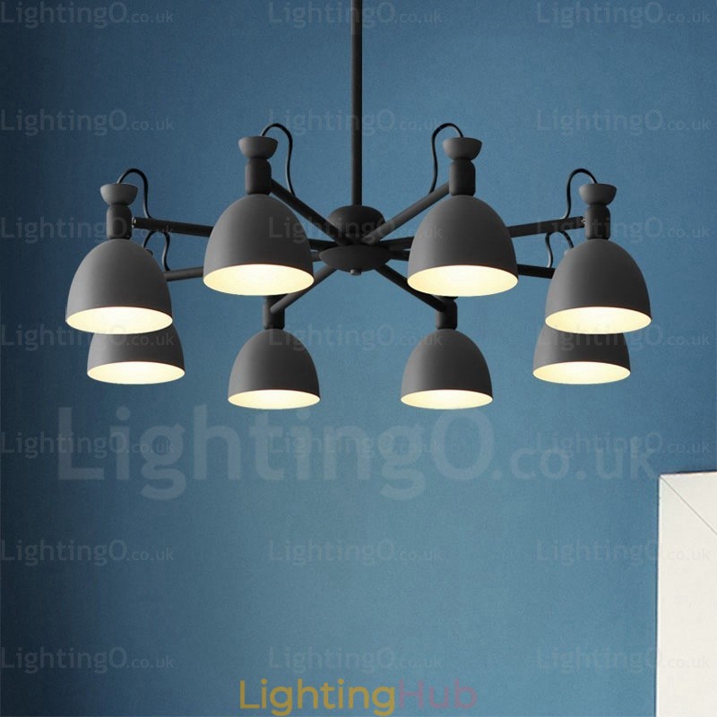 8 Light Nordic Chandelier with Aluminium Alloy Shade