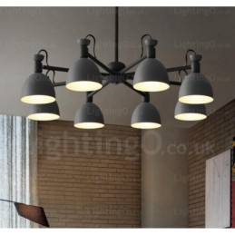 8 Light Nordic Chandelier with Aluminium Alloy Shade