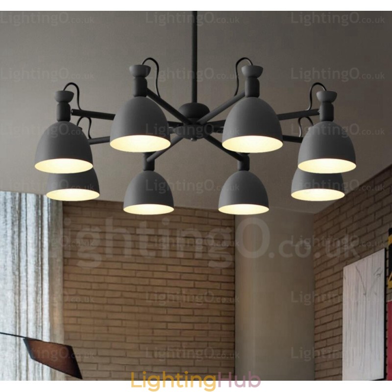 8 Light Nordic Chandelier with Aluminium Alloy Shade
