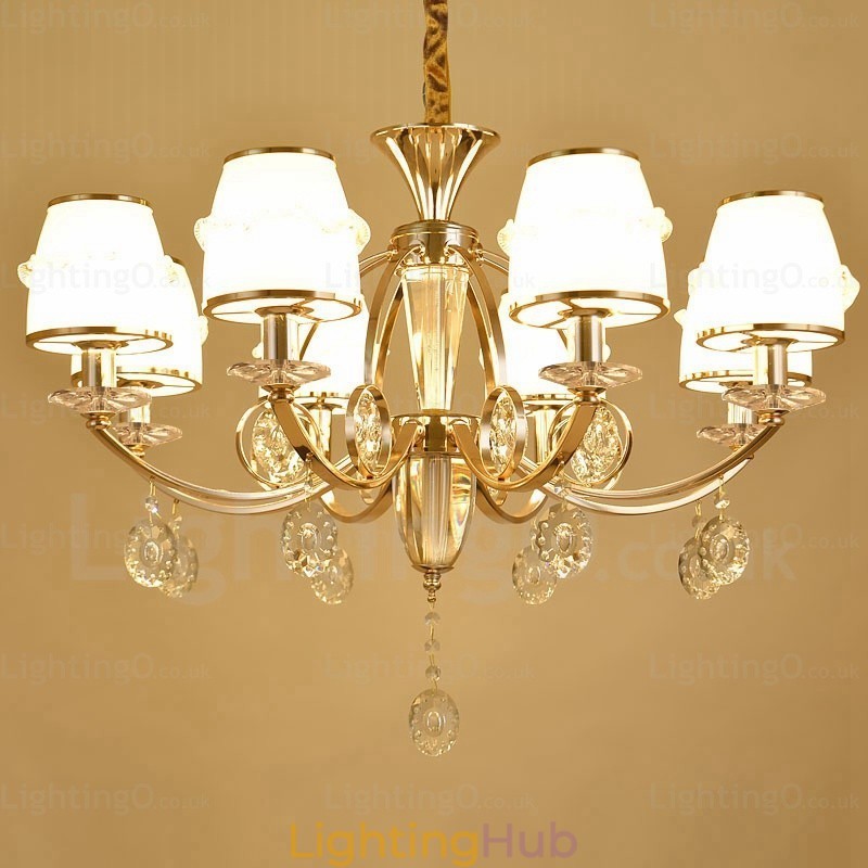 6 Light Nordic Chandelier with Glass Shade