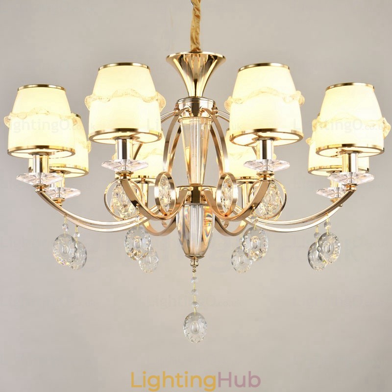 6 Light Nordic Chandelier with Glass Shade