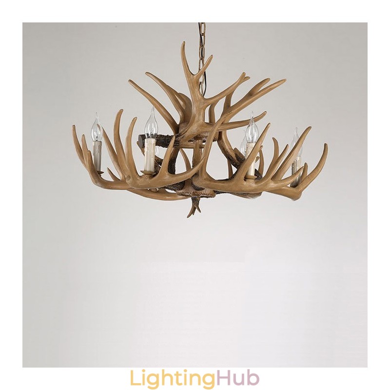 6 Light Vintage Retro Chandelier