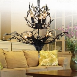 8 Light Country Rustic Chandelier