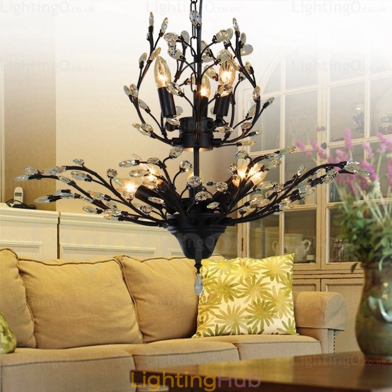 8 Light Country Rustic Chandelier